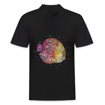 Discus Fish Poisson d’ornement Aquarium Cadeau - Polo Homme - noir - Devant - Kai (181cm)