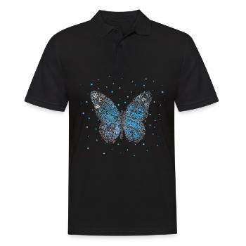 Schmetterling Schmetterlinge Floristik - Männer Poloshirt - Schwarz - Vorne - Kai (181cm)