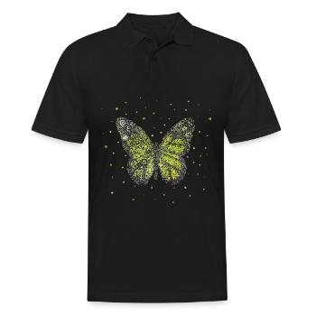 Schmetterling Schmetterlinge Gärtnerin - Männer Poloshirt - Schwarz - Vorne - Kai (181cm)