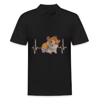 Cochon d’Inde Cochon d’Inde Heartbeat - Polo Homme - noir - Devant - Kai (181cm)