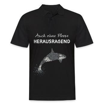 Orka Killerwal Mörderwal Schwertwal - Männer Poloshirt - Schwarz - Vorne - Kai (181cm)