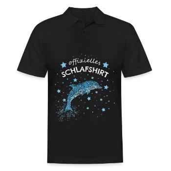Offizielles Schlafshirt Delfin Delfine - Männer Poloshirt - Schwarz - Vorne - Kai (181cm)