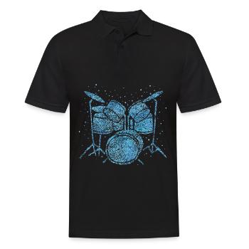 Schlagzeug Schalgzeuger Drummer Snare - Männer Poloshirt - Schwarz - Vorne - Kai (181cm)
