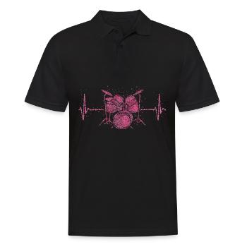 Batterie Heartbeat Batteur - Polo Homme - noir - Devant - Kai (181cm)