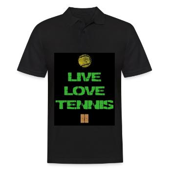 Joueur de tennis Noël - Polo Homme - noir - Devant - Kai (181cm)