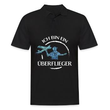 Überflieger Modellbauer Modellflugzeug - Männer Poloshirt - Schwarz - Vorne - Kai (181cm)