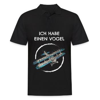 Modellflug Ferngesteuertes Flugzeug - Männer Poloshirt - Schwarz - Vorne - Kai (181cm)