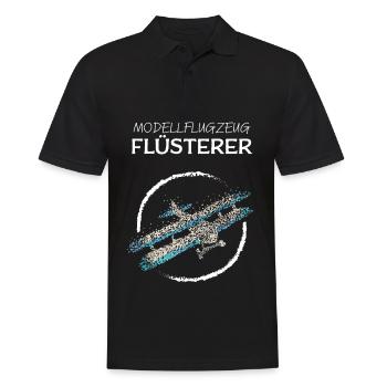 Modellflugzeug Modellflieger Modellbau - Männer Poloshirt - Schwarz - Vorne - Kai (181cm)