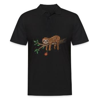 Sloth Fatigue Sleeping Sleep Shirt - Men's Polo Shirt - black - Front - Kai (181cm)