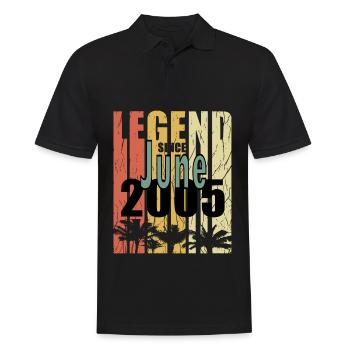 2005 Jahrgang geboren im Juni Geschenk - Männer Poloshirt - Schwarz - Vorne - Kai (181cm)