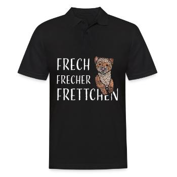 Frettchen Frettchenbesitzer Ferret - Männer Poloshirt - Schwarz - Vorne - Kai (181cm)