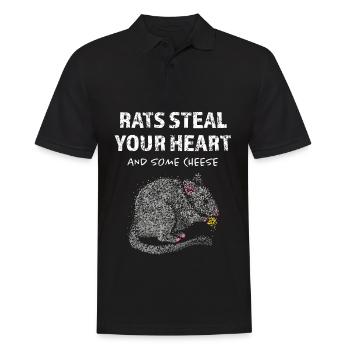Rat Rats Rat Owner Rat Lover - Men's Polo Shirt - black - Front - Kai (181cm)