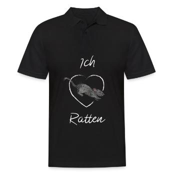 Ratte Rattenzüchter Rattenliebhaber Nagetiere - Männer Poloshirt - Schwarz - Vorne - Kai (181cm)