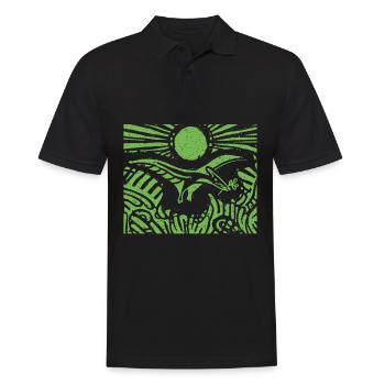 Pterosaurus Flight Dinosaur Dino Dinosaur - Men's Polo Shirt - black - Front - Kai (181cm)