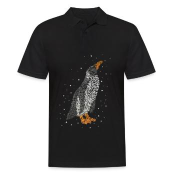 Pinguin Kaiserpinguin Seevogel Zootiere Pinguine - Männer Poloshirt - Schwarz - Vorne - Kai (181cm)