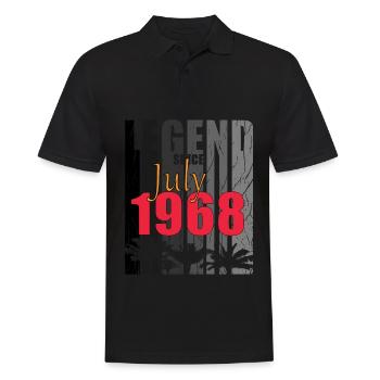 1968 juli vintage Geburtstag - Männer Poloshirt - Schwarz - Vorne - Kai (181cm)