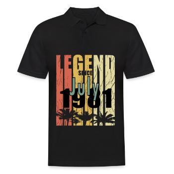 1981 geboren Im Juli Retro Geschenkidee - Männer Poloshirt - Schwarz - Vorne - Kai (181cm)