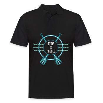 Il est temps de pagayer canoéistes canoë d’eau vive - Polo Homme - noir - Devant - Kai (181cm)
