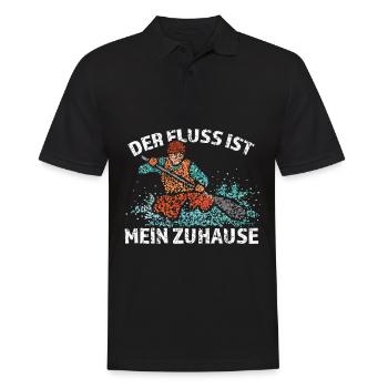 Kanufahren Kanufahrer Kanu Wildwasser Rafting - Männer Poloshirt - Schwarz - Vorne - Kai (181cm)