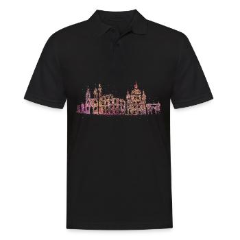 Rom Skyline Silhouette Städtetrip Italia - Männer Poloshirt - Schwarz - Vorne - Kai (181cm)