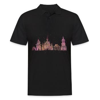 Kiev Skyline Silhouette City Trip Ukraine - Men's Polo Shirt - black - Front - Kai (181cm)