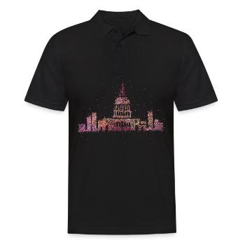 Düsseldorf Skyline Silhouette Düsseldorfer - Männer Poloshirt - Schwarz - Vorne - Kai (181cm)