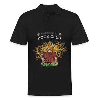 Bücher Introvertiert Buchliebhaber Romane Buchclub - Männer Poloshirt - Schwarz - Vorne - Kai (181cm)