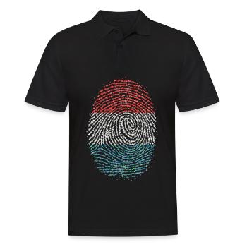 Pays-Bas Hollande Orange Empreinte Digitale Flag - Polo Homme - noir - Devant - Kai (181cm)
