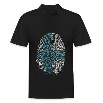Finlande Drapeau finlandais finlandais d’empreintes digitales - Polo Homme - noir - Devant - Kai (181cm)