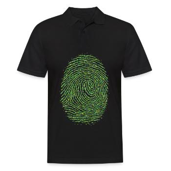 Environment Climate Fingerprint Green Thumb - Men's Polo Shirt - black - Front - Kai (181cm)