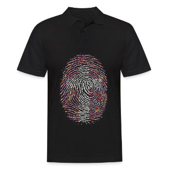 Fingerabdruck Kreuz Glaube Lobpreis Worship - Männer Poloshirt - Schwarz - Vorne - Kai (181cm)
