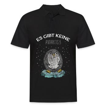 Pinguin Pinguine Klimawandel Globale Erwärmung - Männer Poloshirt - Schwarz - Vorne - Kai (181cm)