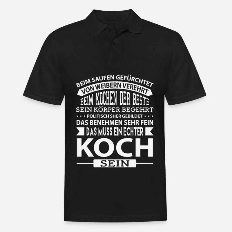 Das Muss Ein Echter Koch Sein - Männer Poloshirt - Schwarz