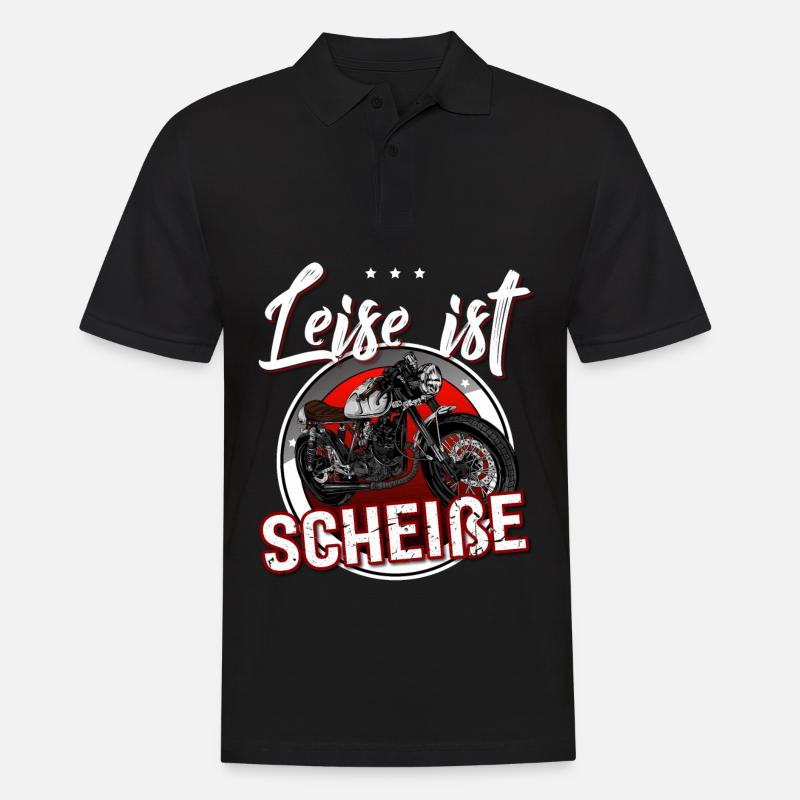 Leise Ist Scheisse - Männer Poloshirt - Schwarz