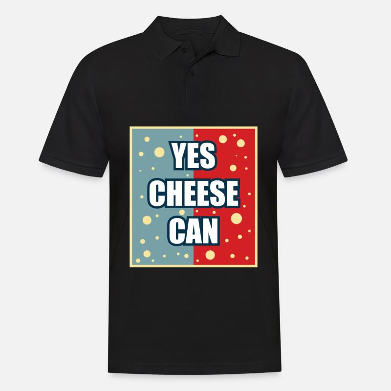 Yes Cheese Can - Männer Poloshirt - Schwarz