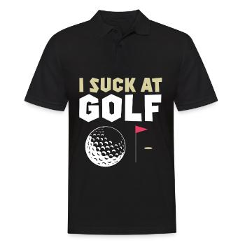 Je suce au golf - Polo Homme - noir - Devant - Kai (181cm)