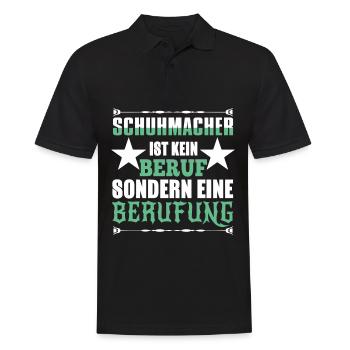 Schuhmacher Berufung - Männer Poloshirt - Schwarz - Vorne - Kai (181cm)