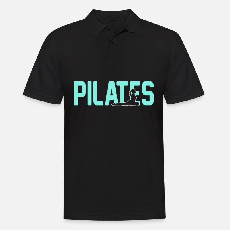 Pilates - Männer Poloshirt - Schwarz