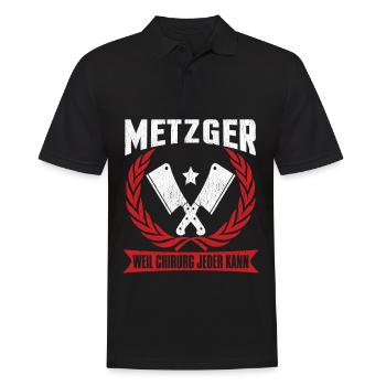 Metzger Weil Chirurg Jeder Kann - Männer Poloshirt - Schwarz - Vorne - Kai (181cm)