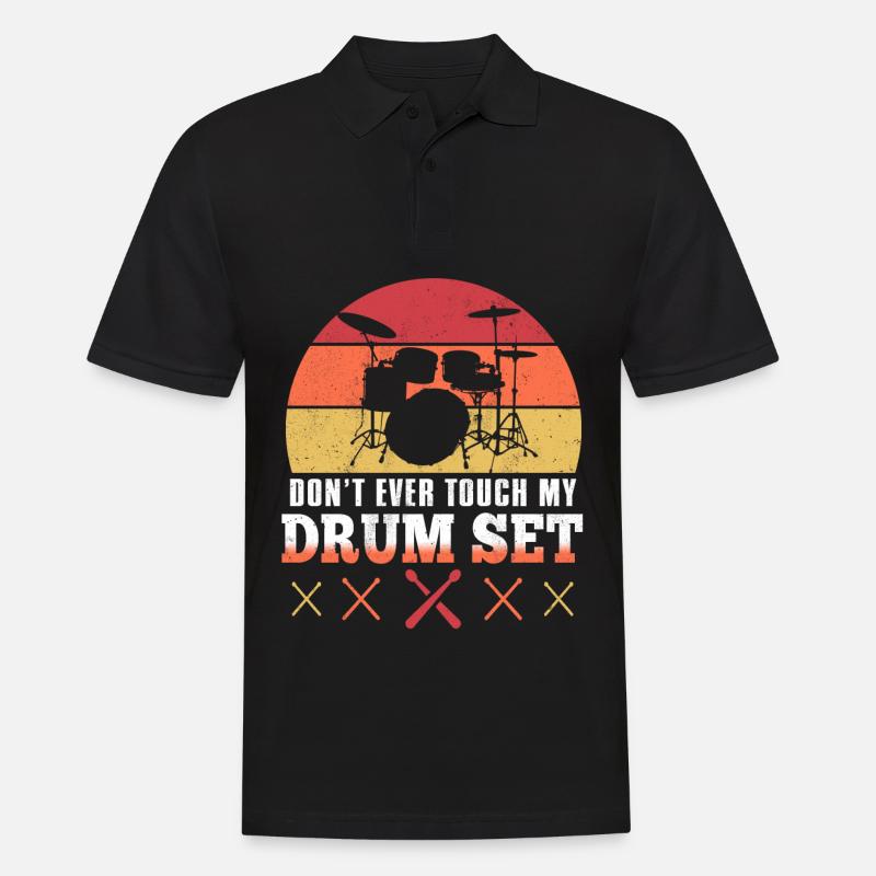 Drums Drummer Drummer Drum Gift - Polo Homme - noir