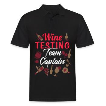 Wine red wine white wine wine glass winemaker gift - Men's Polo Shirt - black - Front - Kai (181cm)