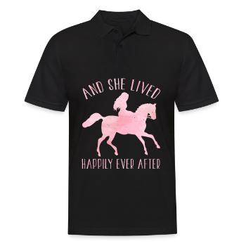 Équitation équestre poney équestre cadeau équestre - Polo Homme - noir - Devant - Kai (181cm)