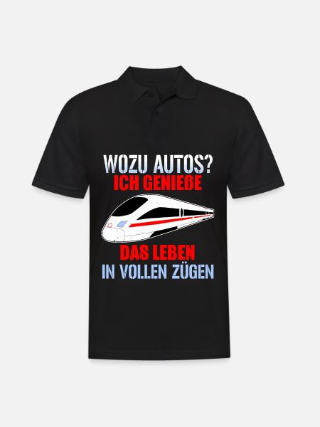Ich Genieß Das Leben In Vollen Zügen - Männer Poloshirt - Schwarz