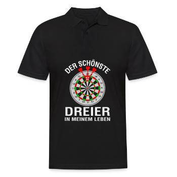 Dart Darts Bullseye Dartspieler Dartboard Geschenk - Männer Poloshirt - Schwarz - Vorne - Kai (181cm)