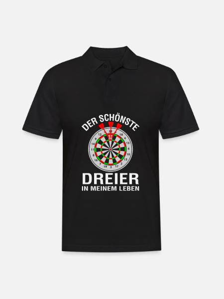 Dart Darts Bullseye Dartspieler Dartboard Geschenk - Männer Poloshirt - Schwarz