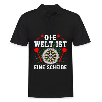 Dart Darts Bullseye Dartspieler Dartboard Geschenk - Männer Poloshirt - Schwarz - Vorne - Kai (181cm)