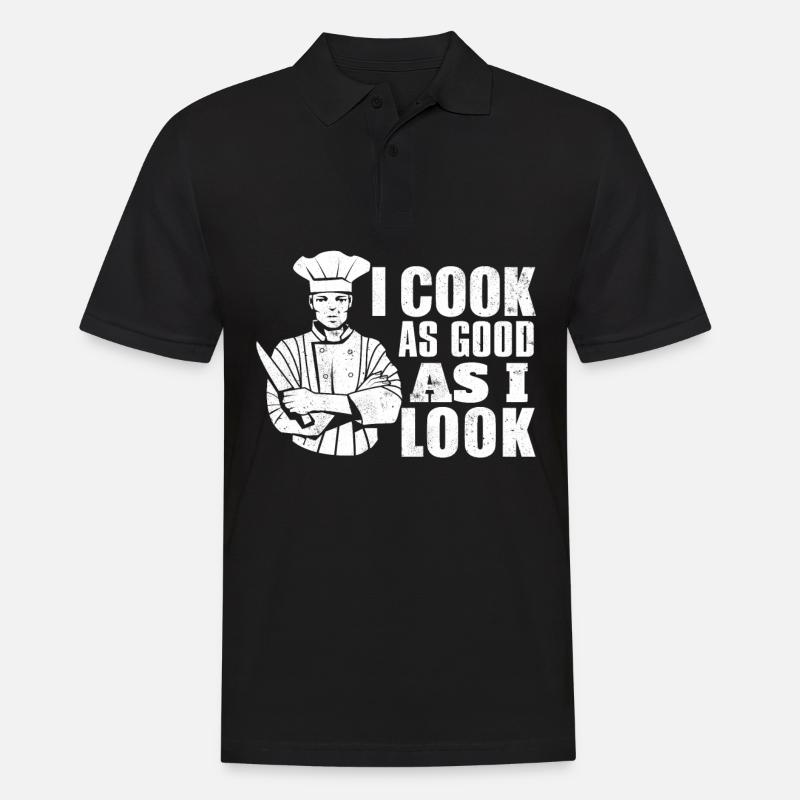 Cuisinier cuisinier cuisinier chef cuisinier - Polo Homme - noir