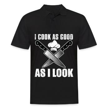 Kochen Koch Küche Chefkoch Köchin Essen Geschenk - Männer Poloshirt - Schwarz - Vorne - Kai (181cm)