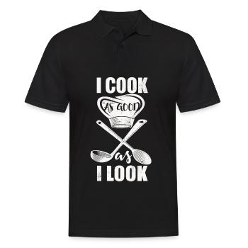 Kochen Koch Küche Chefkoch Köchin Essen Geschenk - Männer Poloshirt - Schwarz - Vorne - Kai (181cm)