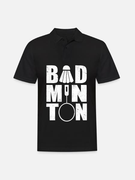 Badminton Federball Badmintonschläger Geschenk - Männer Poloshirt - Schwarz